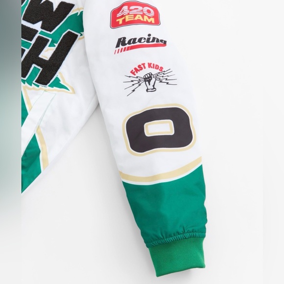 How High Green and White Racing Jacket- NWT - Picture 2 of 3